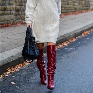 Zara over the knee high heel boots BNWT